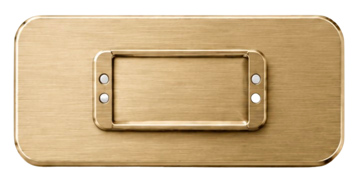 Harlow badge for JW Marriott, back, showing magnetic mount and contact pads